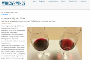 Coping with High pH Wines & Vines