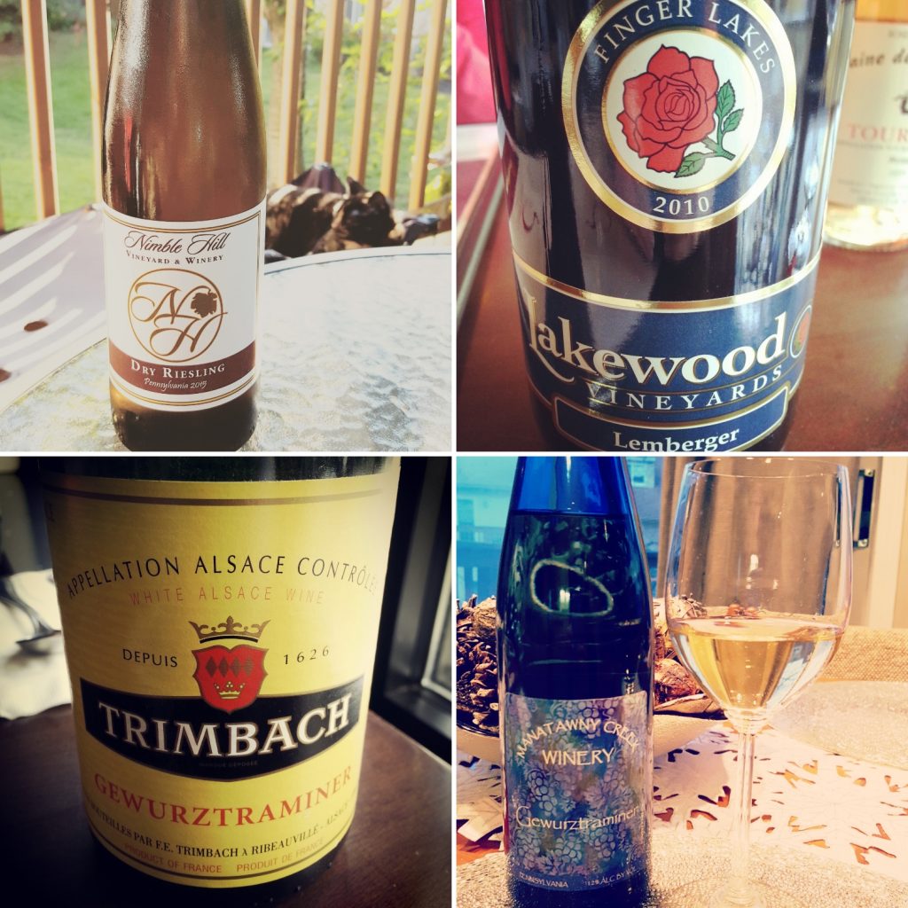 four of denise's wine pairing selections