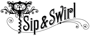 sip-n-swirl logo with corkscrew